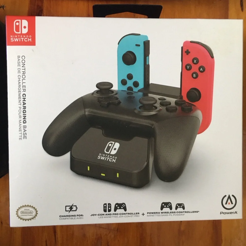 NIB PowerA Nintendo Switch Charger Controller and Travel Case Accessories Bundle